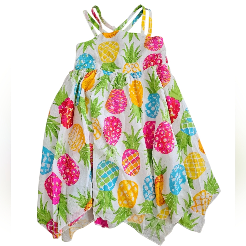 C&C California Multicolor Tropical Print Girls Lined Dress NwT Sz.7
